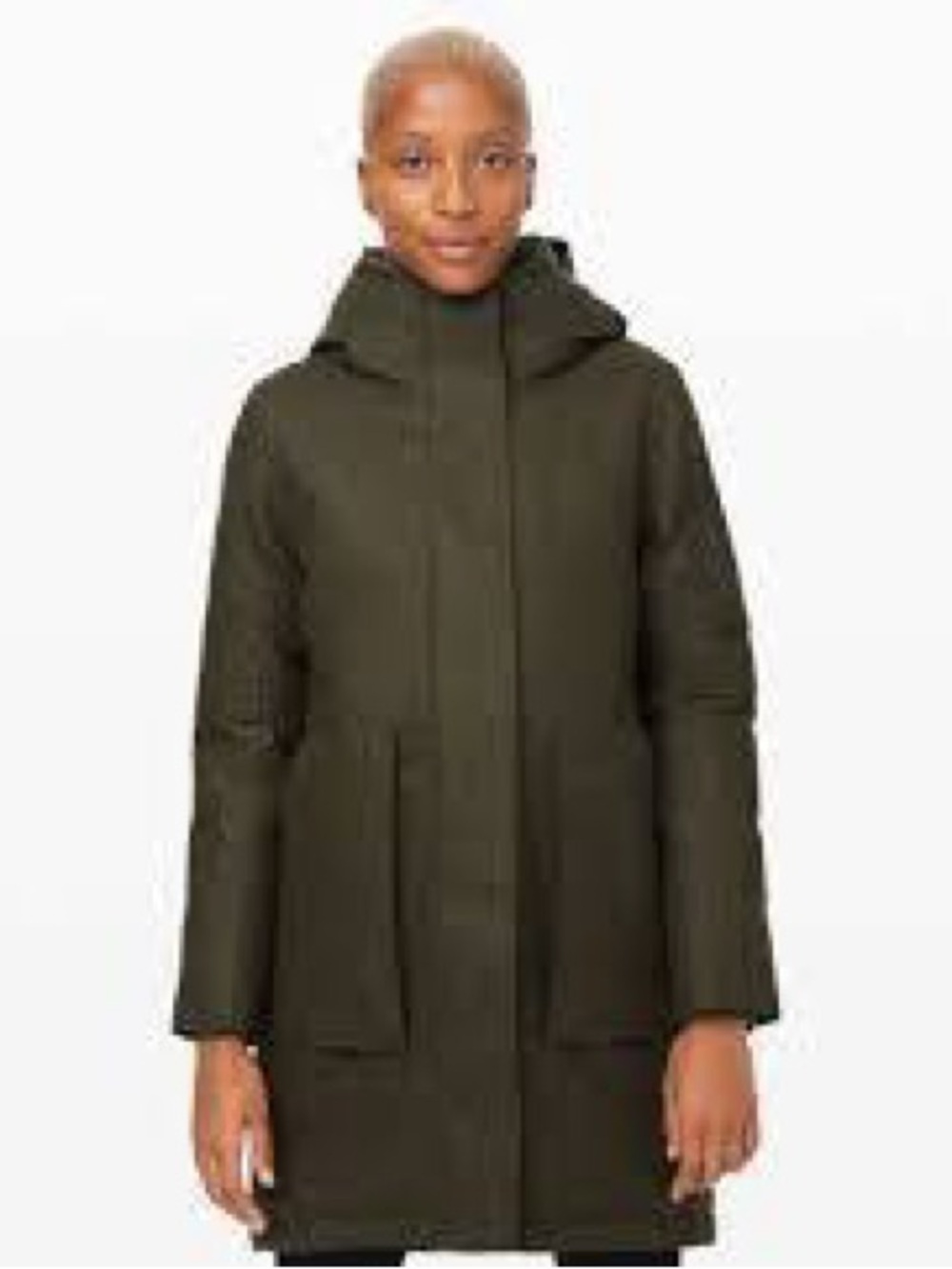lululemon Winter Warrior Parka Wool 
Heathered  Dark Olive Size 4
